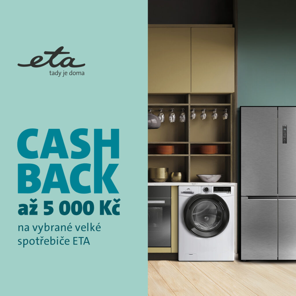 Na vybrané velké spotřebiče ETA až 5&nbsp;000&nbsp;Kč zpět