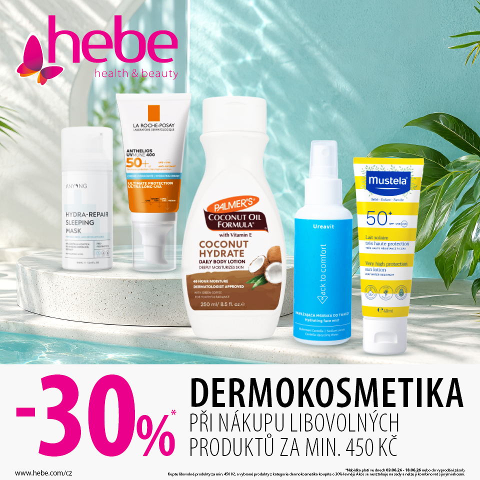 DERMOKOSMETIKA -30%* PŘI NÁKUPU LIBOVOLNÝCH PRODUKTŮ ZA MIN. 450 KČ