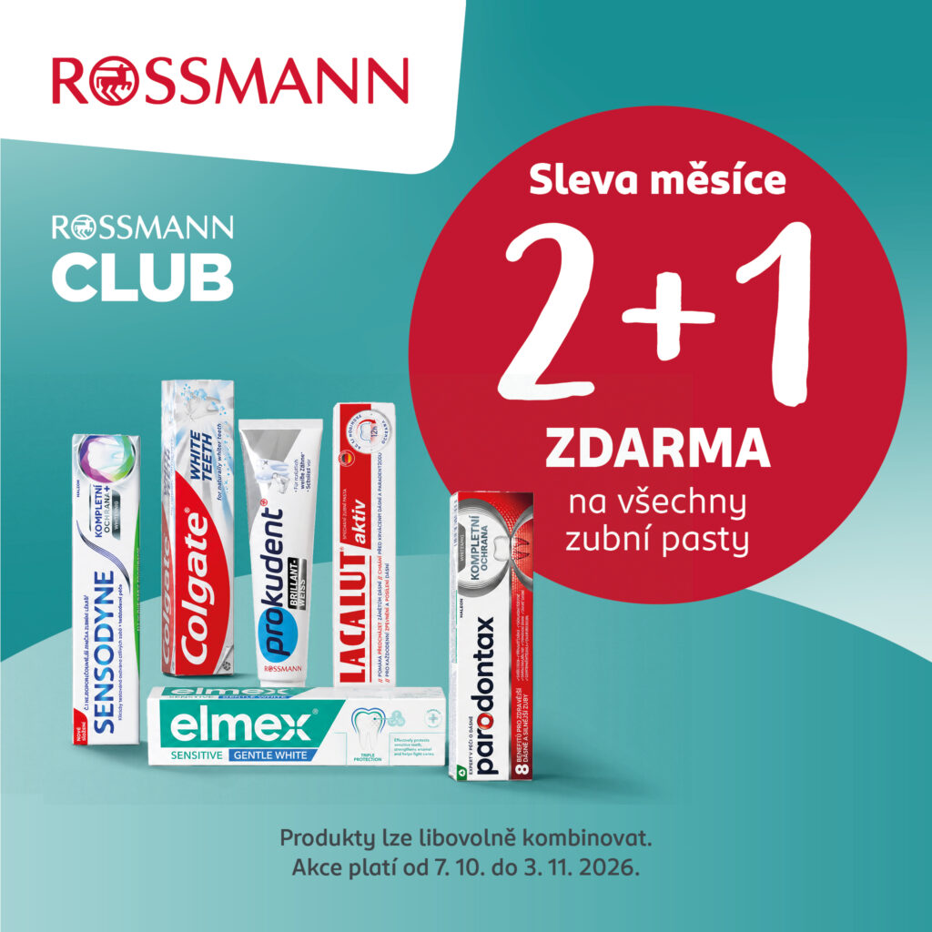 Sleva měsíce v&nbsp;ROSSMANN: 2+1 ZDARMA.